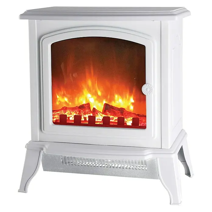 Voltomat HEATING Chimenea eléctrica - Blanco, 2.000 W - Vista frontal