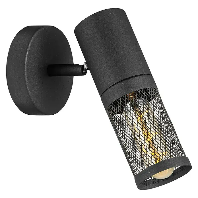 Tween Light Zidna ili stropna svjetiljka Nizza - 10 W, D x Š x V: 13 x 10 x 20 cm, Crne boje - Dijagonalni pogled