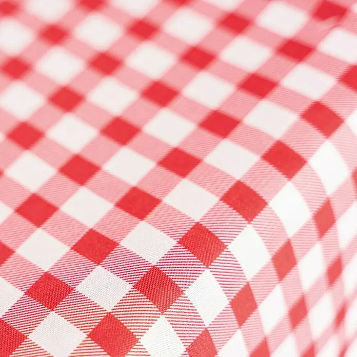 Bierbankauflagen-Set - 3 -tlg., Rot/Weiß, 240 x 70 cm, 100 % Polyester - Detailaufnahme