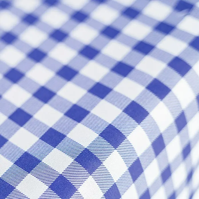 Bierbankauflagen-Set - 3 -tlg., Blau/Weiß, 240 x 70 cm, 100 % Polyester - Detailaufnahme