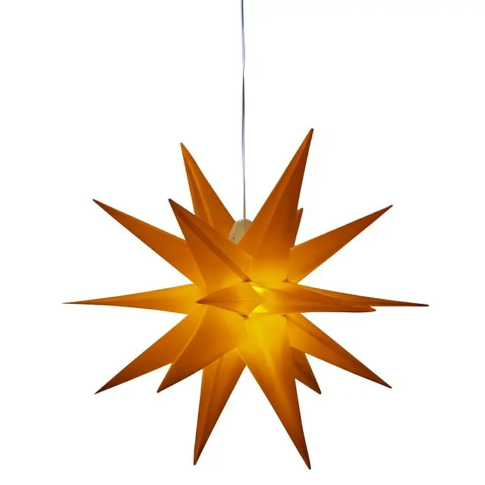 Tween Light Estrella LED colgante 3D - Para exterior, 1 luz, Diámetro: 50 cm, Amarillo, Blanco cálido - Vista frontal