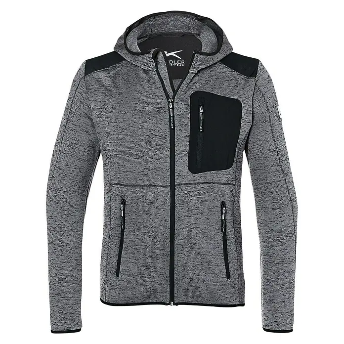Kübler Strickjacke Light - Konfektionsgröße: L, Grau/Schwarz - Vorderansicht