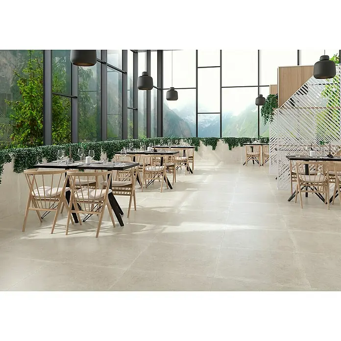 BHS Showroom Pavimento porcelánico Caspio - 75 x 75 cm, Arena, Rectificado - Foto ambiente