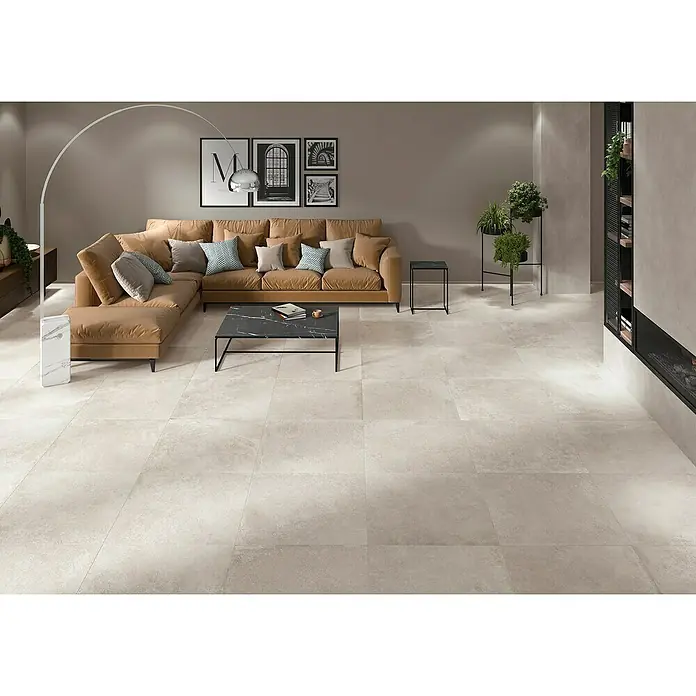 BHS Showroom Pavimento porcelánico Lorraine - 60 x 60 cm, Arena, Rectificado - Foto ambiente