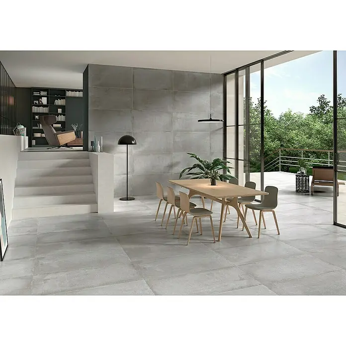 BHS Showroom Pavimento porcelánico Suave Stoneage - 60 x 120 cm, Concreto, Rectificado - Foto ambiente