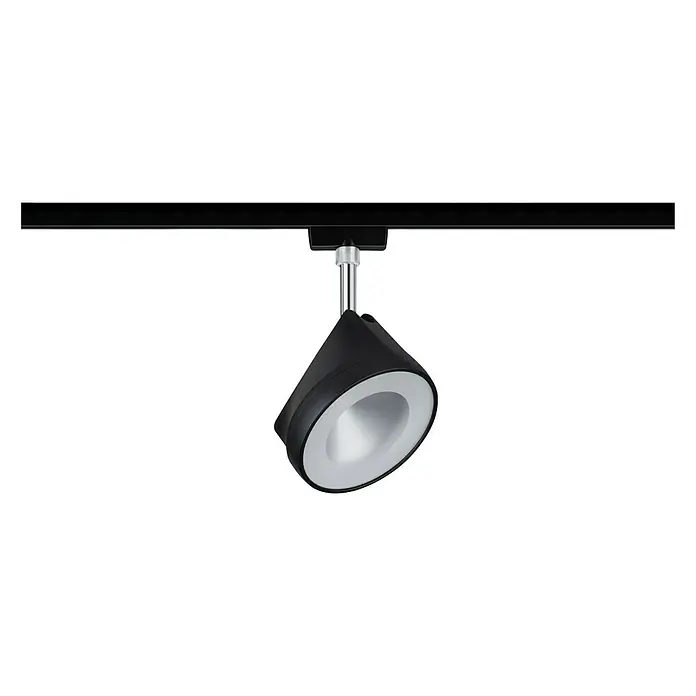 Paulmann URail LED-Spot Arena - Schwarz, Chrom, 14 W - Diagonale Ansicht