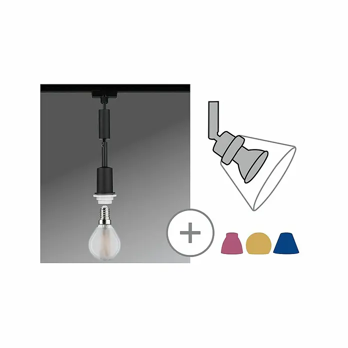 Paulmann URail Pendelleuchte DecoSystems - 20 W, Schwarz, Höhe: 135 cm - Anwendungsbeispiel