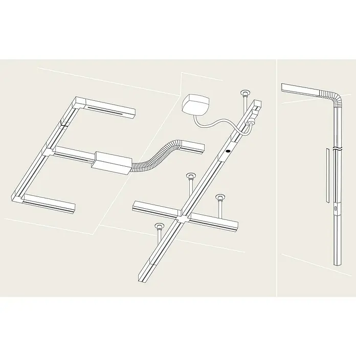 Paulmann URail Schiene - 10 cm, Metall, Schwarz