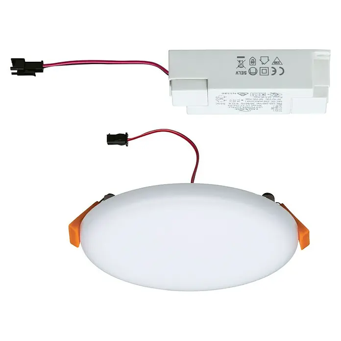 Paulmann LED-Panel rund Veluna VariFit - 8,5 W, Ø x H: 12,5 x 3,1 cm, Satin, Neutralweiß, 4.000 K - Diagonale Ansicht