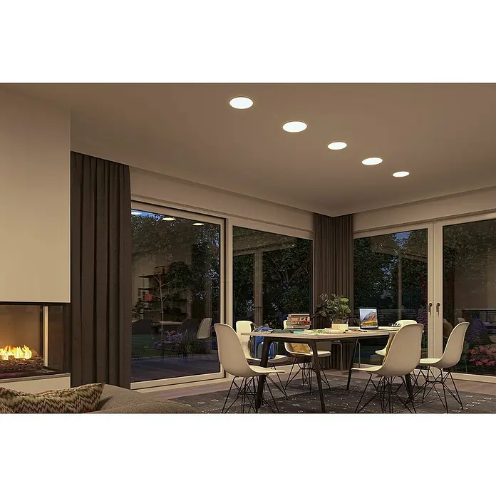 Paulmann LED-Panel rund Veluna VariFit - 17,5 W, Ø x H: 18,5 x 3,1 cm, Satin, Neutralweiß, 4.000 K - Stimmungsaufnahme