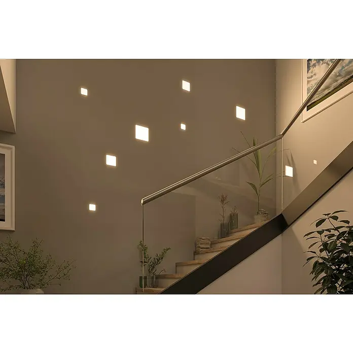 Paulmann LED-Panel Veluna VariFit - 8,5 W, L x B x H: 12,5 x 12,5 x 3,1 cm, Satin, Neutralweiß, 4.000 K - Stimmungsaufnahme