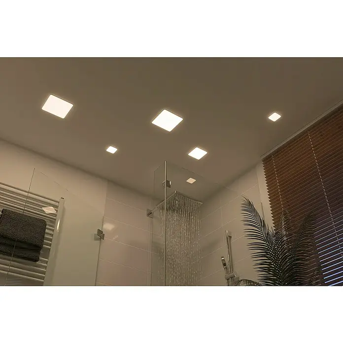Paulmann LED-Panel Veluna VariFit - 8,5 W, L x B x H: 12,5 x 12,5 x 3,1 cm, Satin, Neutralweiß, 4.000 K - Stimmungsaufnahme