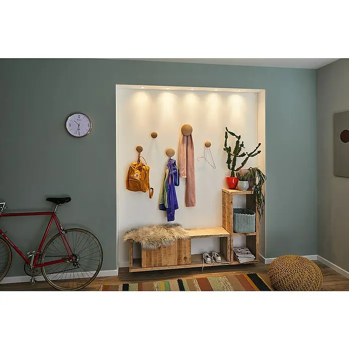 Paulmann LED-Einbauleuchte rund Nova Mini - 4 W, Eisen gebürstet, Warmweiß, Leuchtenkopf beweglich - Stimmungsaufnahme