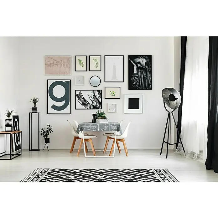 D-c-table Bergamo Tischdecke - Grau, L x B: 15 x 1,38 m - Stimmungsaufnahme