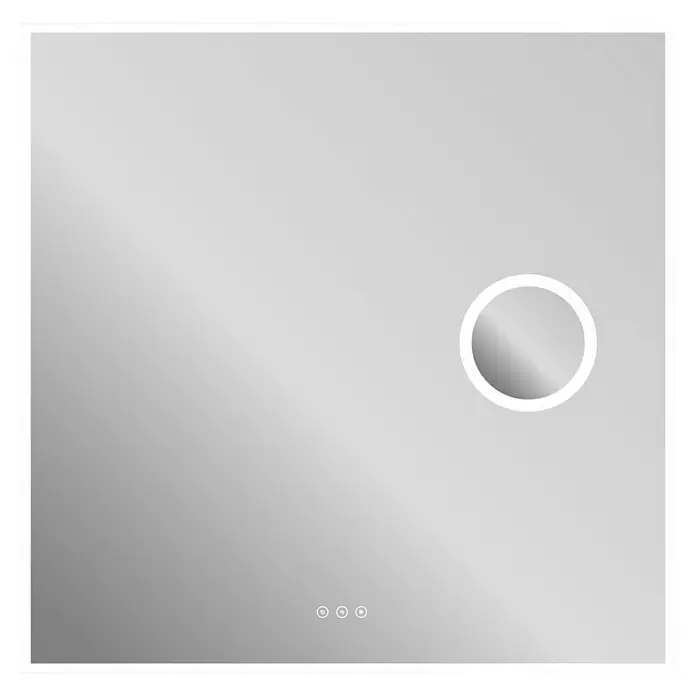 Espejo con luz LED Shira - 80 x 80 cm, Espejo de aumento, Cambio de color - Vista frontal