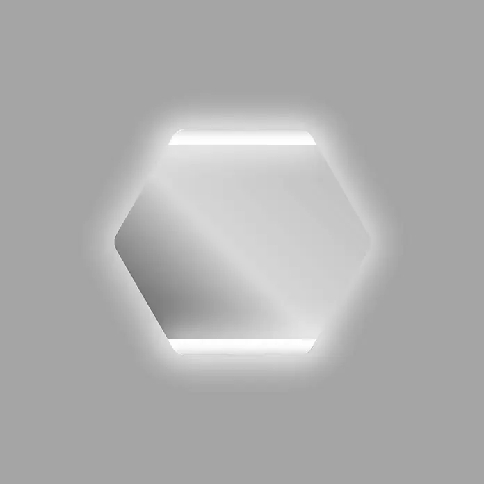 Espejo con luz LED Helix - An x Al: 80 x 70 cm - Foto ambiente