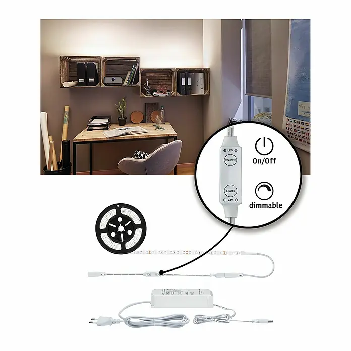 Paulmann LED traka Osnovni set LED - 3 m, Neutralno bijelo, 33 W - Detaljan prikaz