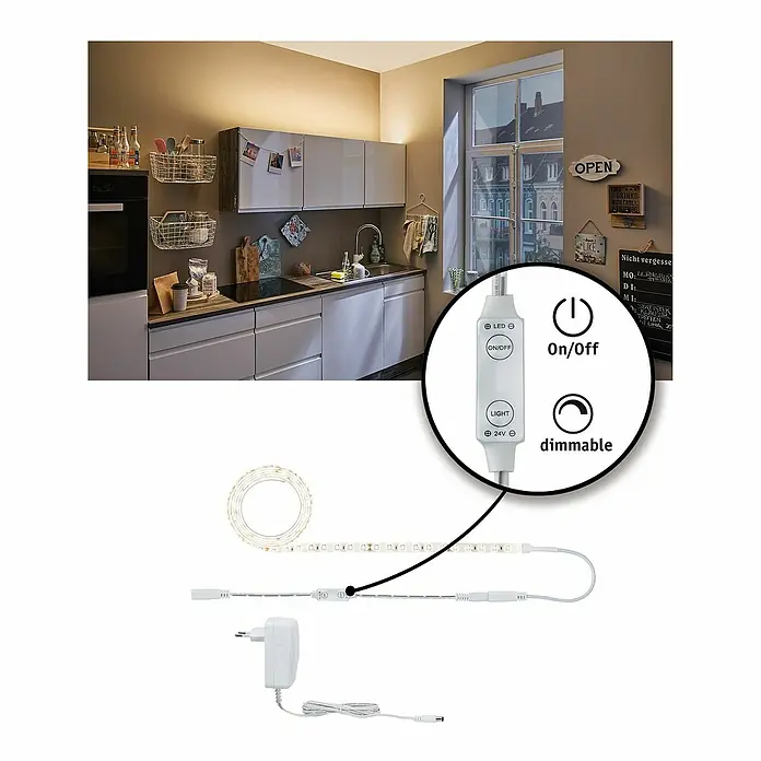 Paulmann LED traka Osnovni set LED - 1,5 m, Topla bijela, 17 W - Detaljan prikaz