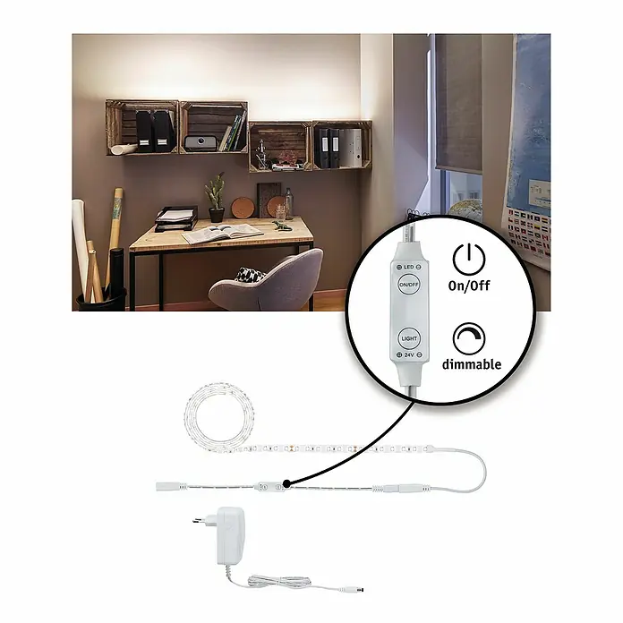 Paulmann LED traka Osnovni set LED - 1,5 m, Neutralno bijelo, 17 W - Detaljan prikaz