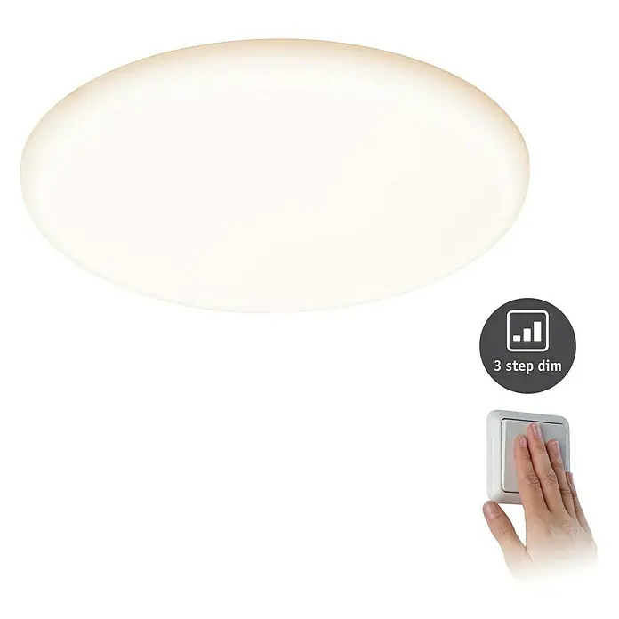 Paulmann LED-Panel rund Veluna VariFit - 21 W, Ø x H: 21,5 x 3,1 cm, Satin, Warmweiß - Ansicht von oben