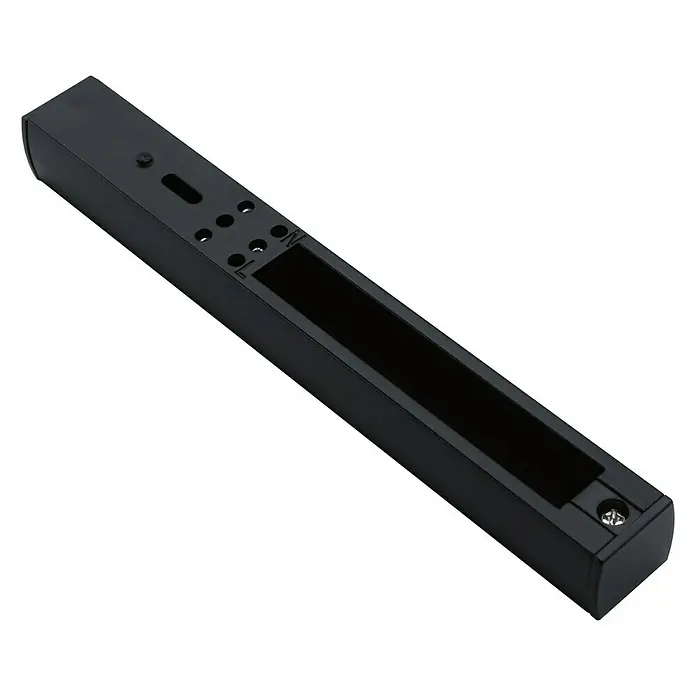 Paulmann URail End-Einspeisung - Schwarz, Kunststoff, L x B x H: 16,1 x 1,8 x 1,8 cm - Linke Seitenansicht
