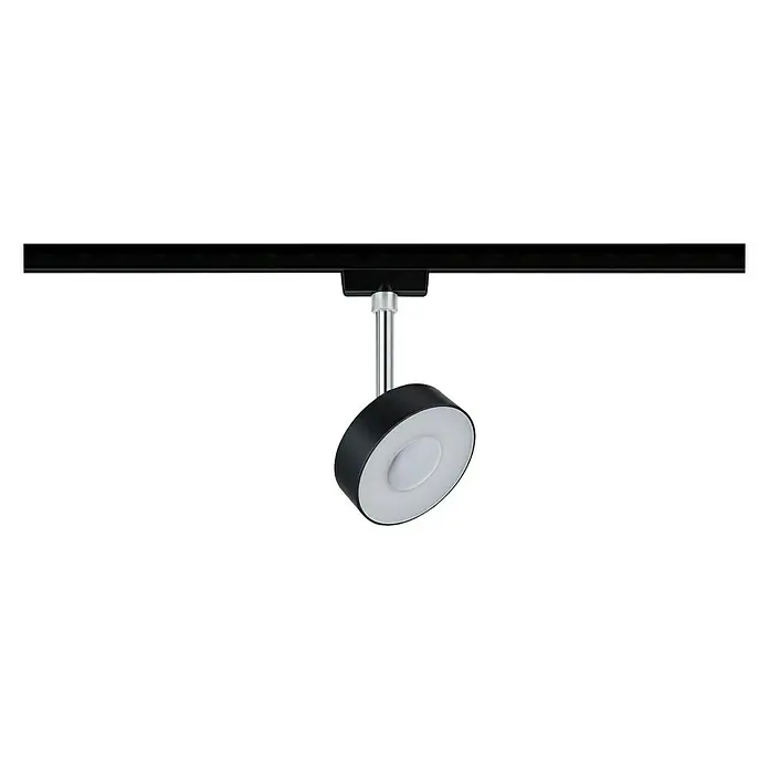 Paulmann URail LED-Leuchte Circle - 5 W, Schwarz, Chrom - Linke Seitenansicht