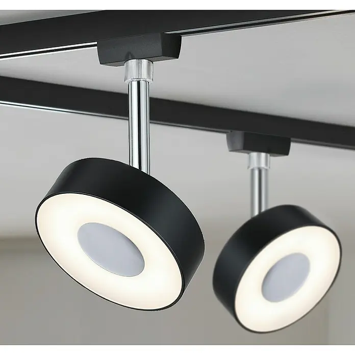 Paulmann URail LED-Leuchte Circle - 5 W, Schwarz, Chrom - Stimmungsaufnahme