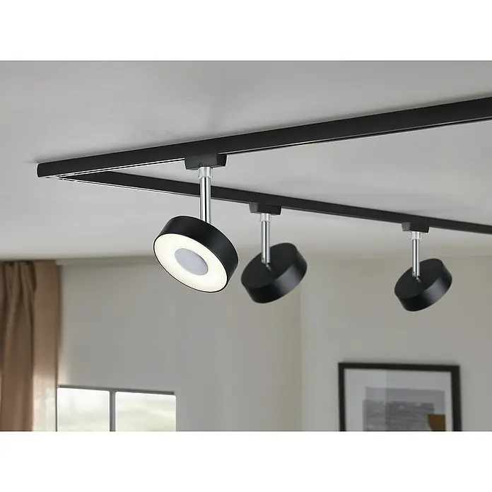 Paulmann URail LED-Leuchte Circle - 5 W, Schwarz, Chrom - Stimmungsaufnahme