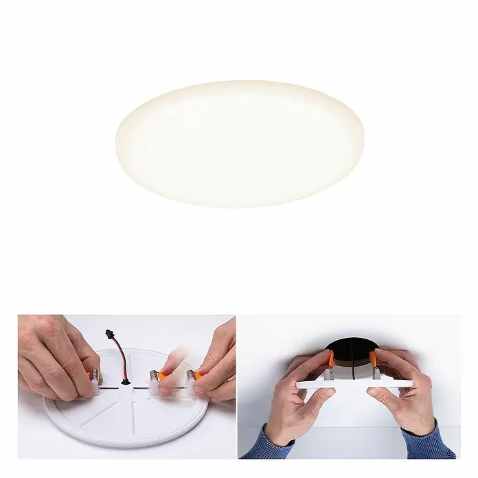 Paulmann Okrugla ploča s LED svjetlom - 8,5 W, Ø x V: 12,5 x 3,1 cm, Satin, Topla bijela - Proizvod u upotrebi