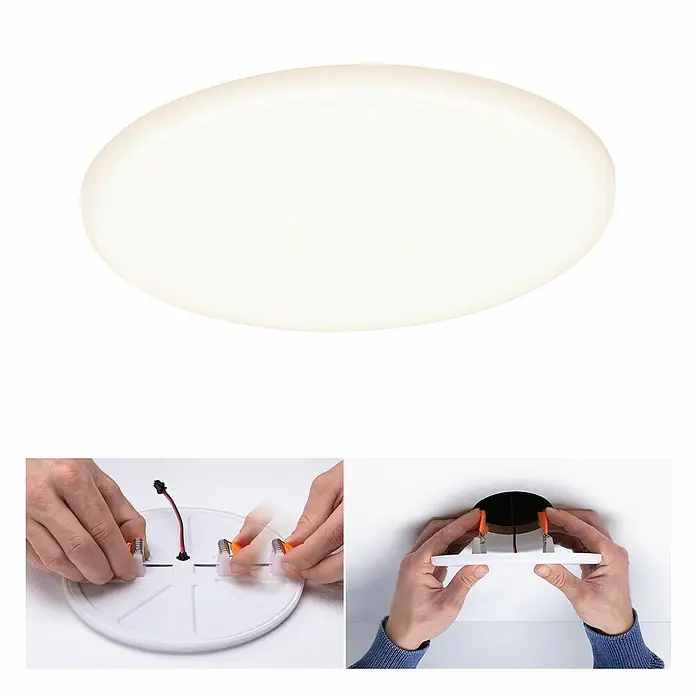 Paulmann Okrugla ploča s LED svjetlom - 17 W, Ø x V: 18,5 x 3,1 cm, Satin, Topla bijela - Proizvod u upotrebi