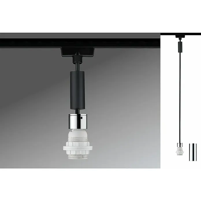 Paulmann URail 2Easy Pendelleuchte Basic - 20 W, Schwarz, Chrom, Höhe: 150 cm - Anwendungsbeispiel