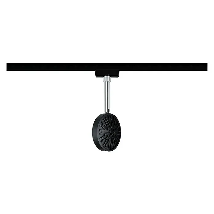 Paulmann URail LED-Spot Discus - Schwarz, Chrom, 5 W, L x B x H: 9,5 x 2,9 x 21,5 cm - Ansicht von unten