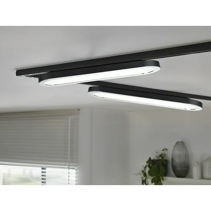 Paulmann URail LED-Panel Loop - 7 W, Schwarz, Chrom, L x B x H: 38 x 11 x 3,5 cm - Stimmungsaufnahme