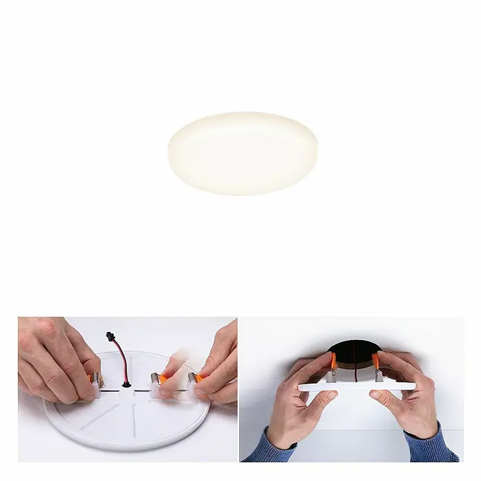 Paulmann Okrugla ploča s LED svjetlom Veluna VariFit - 6 W, Ø x V: 7,5 x 3,1 cm, Satin, Topla bijela - Proizvod u upotrebi