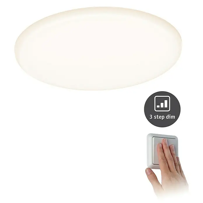 Paulmann LED-Panel rund Veluna VariFit - 17 W, Ø x H: 18,5 x 3,1 cm, Satin, Warmweiß, Dimmbar - Ansicht von unten
