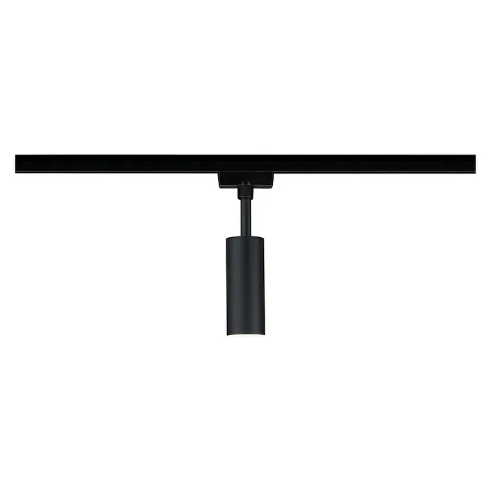 Paulmann URail LED-Spot Tubo - 5 W, L x B x H: 10,5 x 4,2 x 19,6 cm, Schwarz - Vorderansicht