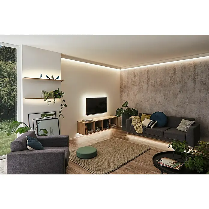 Paulmann MaxLED LED-Band 250 Basisset Protecting Cover - Länge: 1,5 m, Warmweiß, 6 W, IP44 - Stimmungsaufnahme