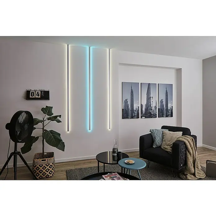 Paulmann Profil Duo - Länge: 100 cm, Aluminium - Stimmungsaufnahme