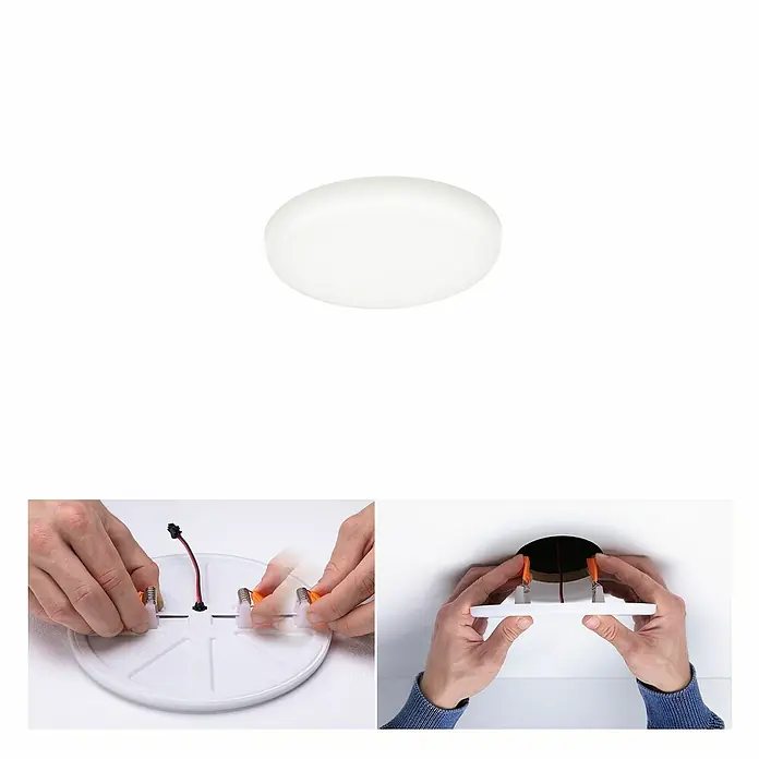 Paulmann LED-Panel rund Veluna VariFit - 4,5 W, Ø x H: 7,5 x 3,1 cm, Satin, Neutralweiß, 4.000 K - Anwendungsbeispiel