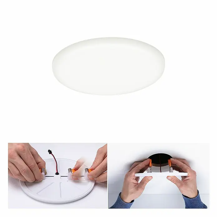Paulmann LED-Panel rund Veluna VariFit - 8,5 W, Ø x H: 12,5 x 3,1 cm, Satin, Neutralweiß, 4.000 K - Anwendungsbeispiel