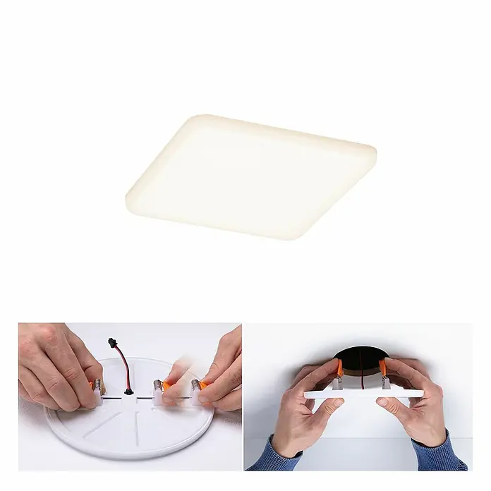 Paulmann LED-Panel Veluna VariFit - 8,5 W, L x B x H: 12,5 x 12,5 x 3,1 cm, Satin, Warmweiß, 3.000 K - Anwendungsbeispiel