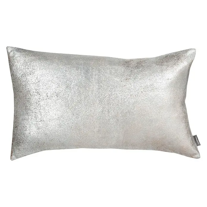 Kissen Foil - Taupe/Silber, 45 x 25 cm, 100 % Polyester - Vorderansicht