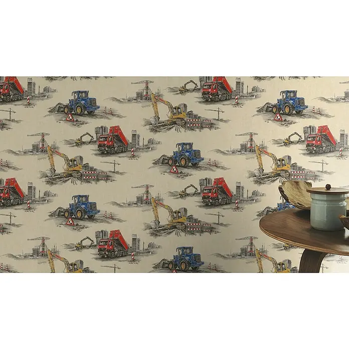 Rasch Kids & Teens III Papiertapete Baustelle - Bunt/Beige, Motiv, 10,05 x 0,53 m - Stimmungsaufnahme