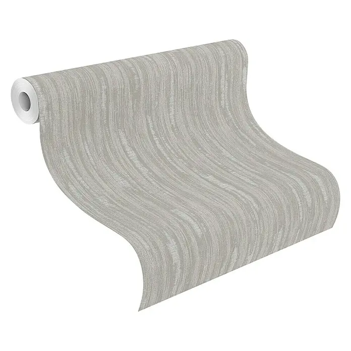 Rasch BARBARA Home Collection II Vliestapete - Grau/Silber, Holzoptik, 10,05 x 0,53 m - Linke Seitenansicht