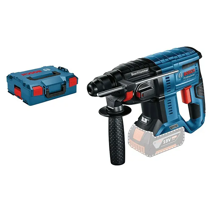 Bosch Professional Akku-Kombihammer GBH 18V-21 - 18 V, Ohne Akku, Leerlaufdrehzahl: 0 U/min - 1.800 U/min, Einzelschlagstärke: 2 J - Rechte Seitenansicht