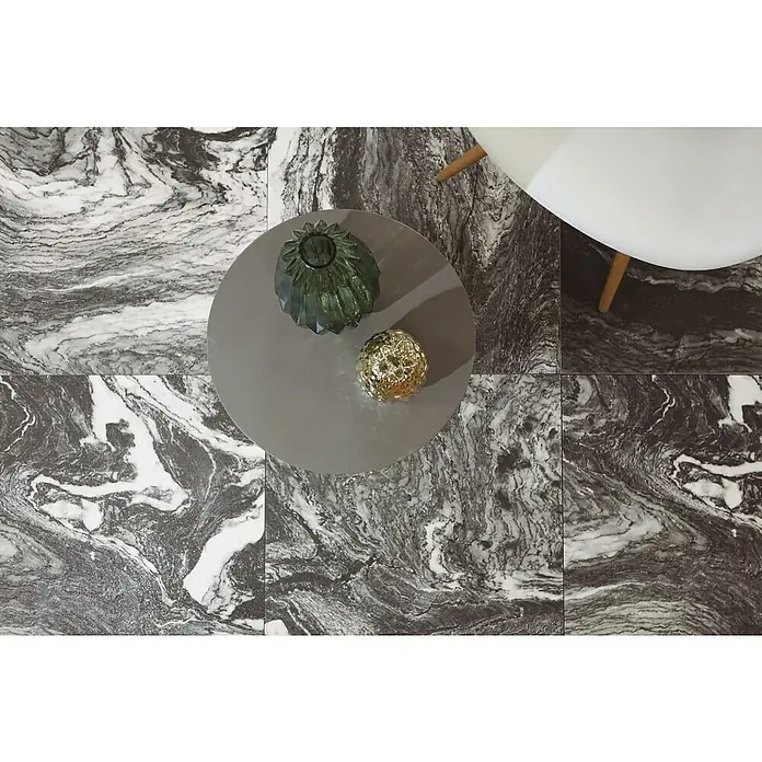 Azteca Feinsteinzeugfliese Domino - B x L: 60 x 60 cm, Schwarz - Stimmungsaufnahme