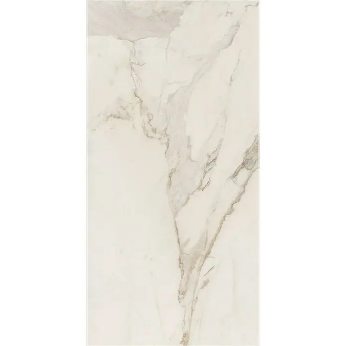 Feinsteinzeugfliese Calacatta Gold Lapato - 120 x 60 cm, Weiß/Gold, Semipoliert - Ansicht von oben