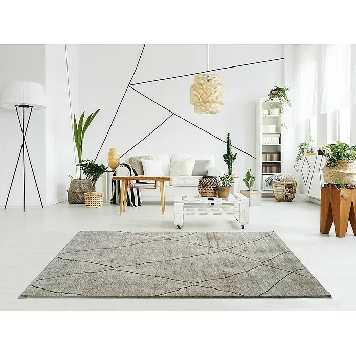 Alfombra Hydra - Beige, 230 x 160 cm, 100 % polipropileno - Foto ambiente
