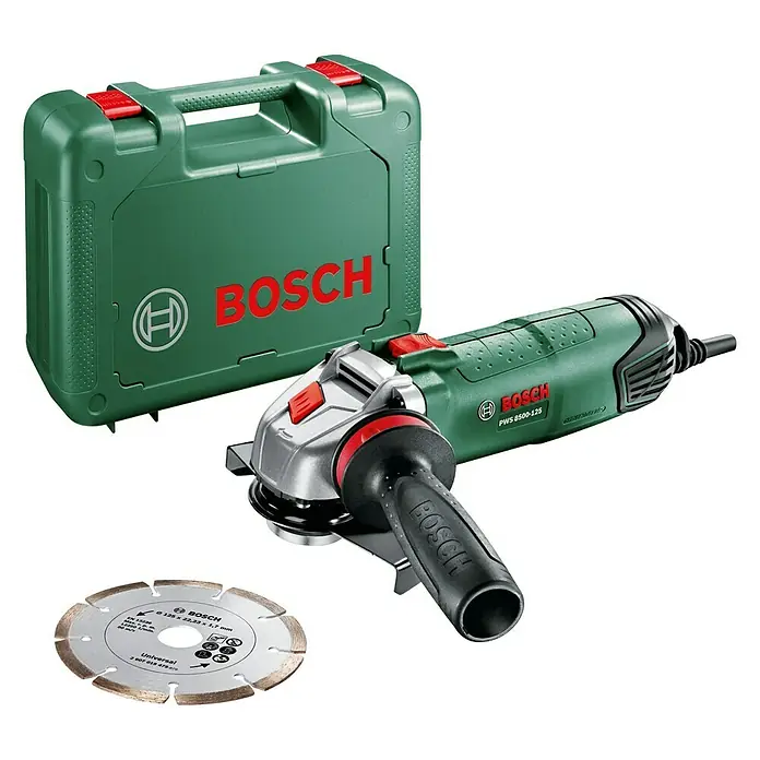 Bosch Winkelschleifer PWS 8500-125 - 850 W, Durchmesser Scheibe: 125 mm, Leerlaufdrehzahl: 12.000 U/min - Rechte Seitenansicht