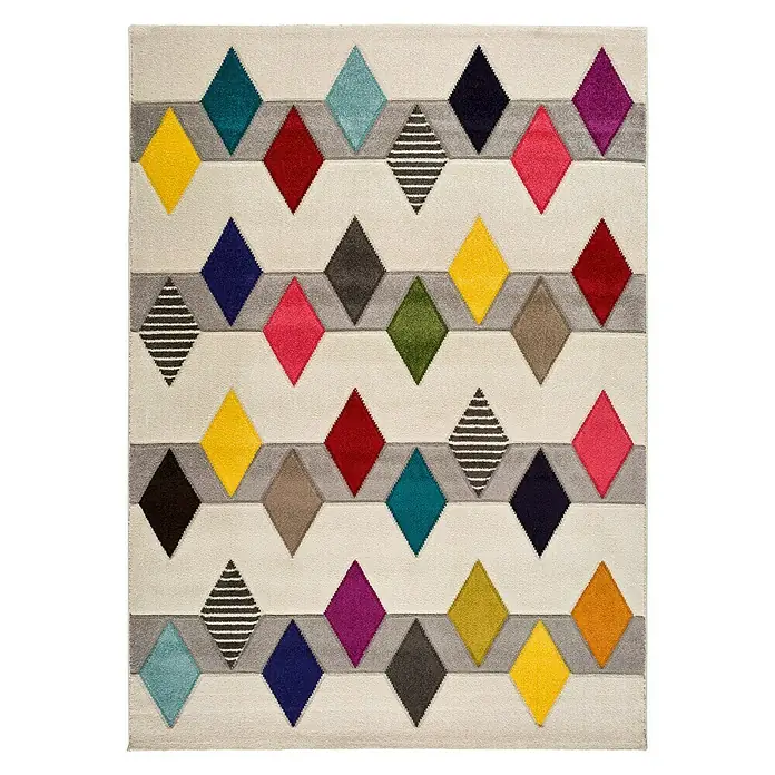 Alfombra Boutique - Multicolor, 170 x 120 cm, 100 % polipropileno - Vista descendente